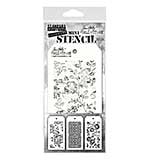Stampers Anonymous Set #25 Tim Holtz Layering Mini Stencil (3pcs)