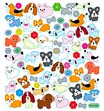 SO: Sticker King Multicolored Stickers - Dogs With Flowers