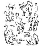 SO: Tim Holtz Cling Stamps 7x8.5 - Crazy Cats