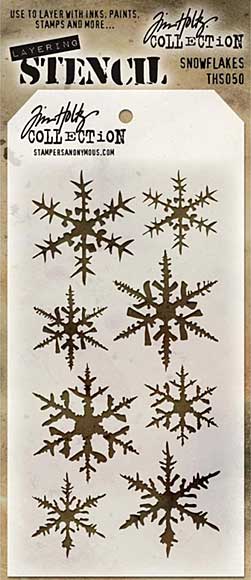SO: Tim Holtz Layered Stencil 4.125x8.5 - Snowflakes