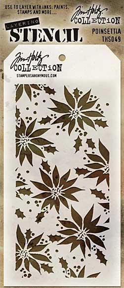 SO: Tim Holtz Layered Stencil 4.125x8.5 - Poinsettia