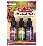 Adirondack Earthtones Alcohol Ink .5oz 3pk - Farmers Market-Cranberry-Lettuce-Eggplnt