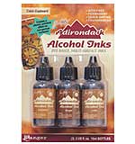 Adirondack Earthtones Alcohol Ink .5oz 3pk - Cabin Cupboard-Caramel-Ginger-Latte