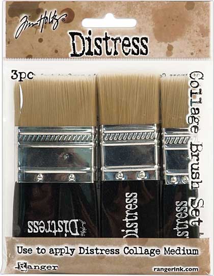 Tim Holtz Distress Collage Brush Assortment (0.75, 1.25, 1.75 inch)