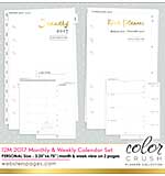 SO: Colour Crush 2017 Personal Planner - 12 Month Calendar - (Week and Month)