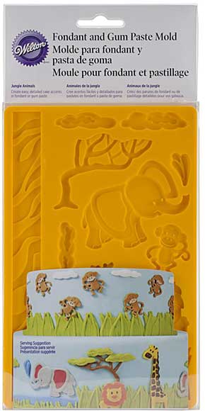 Fondant Gum Paste Mold - Jungle Animals