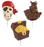Lollipop Mold - Pirate 3 Cavity (3 Designs)