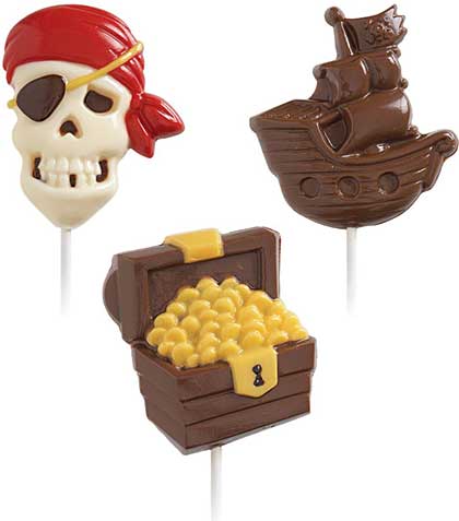 Lollipop Mold - Pirate 3 Cavity (3 Designs)