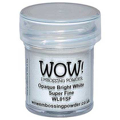 Wow! Opaque Pastel Embossing Powder - Bright White - Super Fine