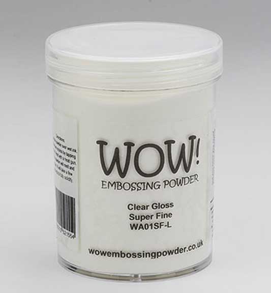 SO: Wow Embossing Powder, Clear Gloss, Super Fine, Large 160ml Tub