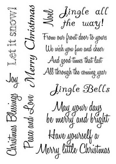 SO: Card-io - Christmas Sentiments Clear Stamp Set
