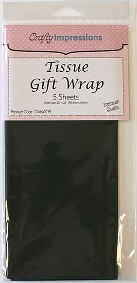 SO: 5 Sheets Tissue Paper Black