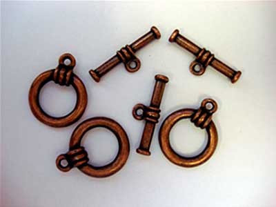 SO: Jewellery Findings - Nikel Free Necklace Clasp Set - Antique Copper (3 Sets)