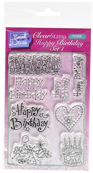SO: Lindsay Mason Designs - Happy Birthday Set 1 (A6 Clear Stamp Set)