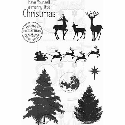 SO: Christmas Winter Scene Clear Stamp