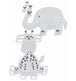 Toy Giraffe and Elephant (Sweet Dixie Cutting Die)