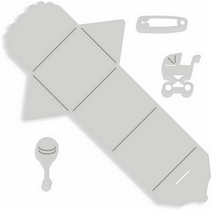 Sweet Dixie Baby Love Mini Notes die set