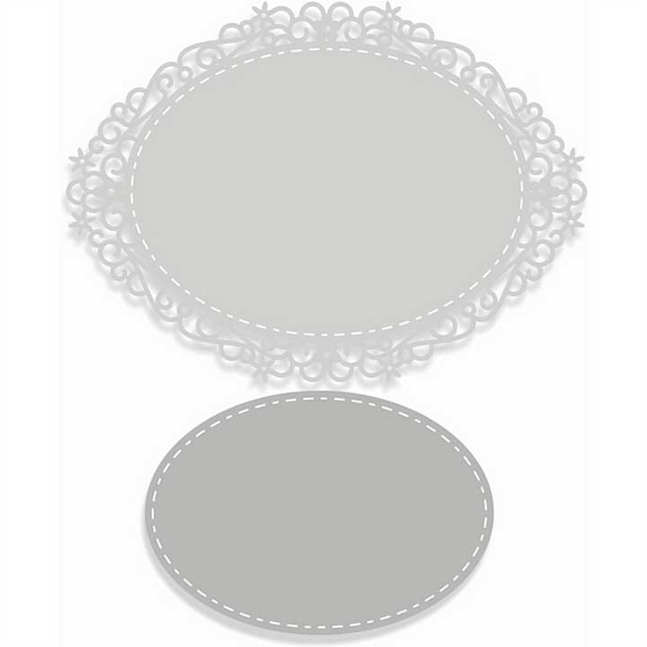 Sweet Dixie Oval Floral Nesting die set by Sharon Callis