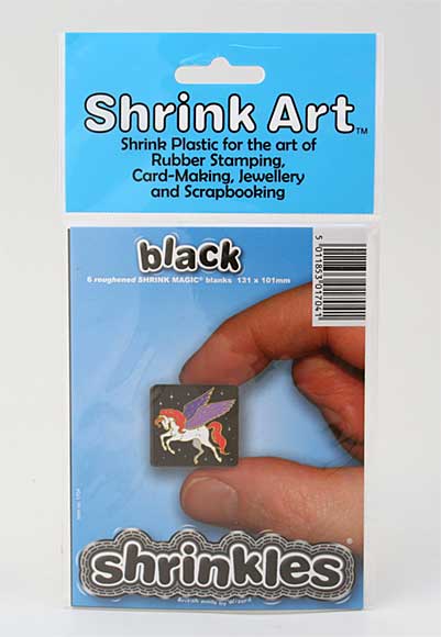 SO: Shrink Art - A6 Roughened Shrink Plastic - Black (6 pk)