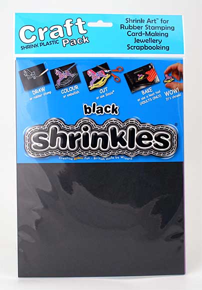 SO: Shrink Art - A4 Black Shrink Plastic (6 sheets)