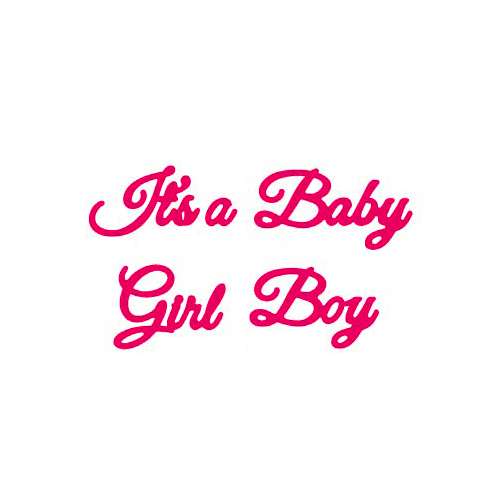 Presscut Cutting Die - It\'s a Baby Girl Boy (4pcs)