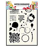 SO: Dutch Doobadoo Mask Art stencil - Geometric Tiles and Splats (A5)