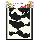 SO: Dutch Doobadoo A6 Mask Stencil - Clouds