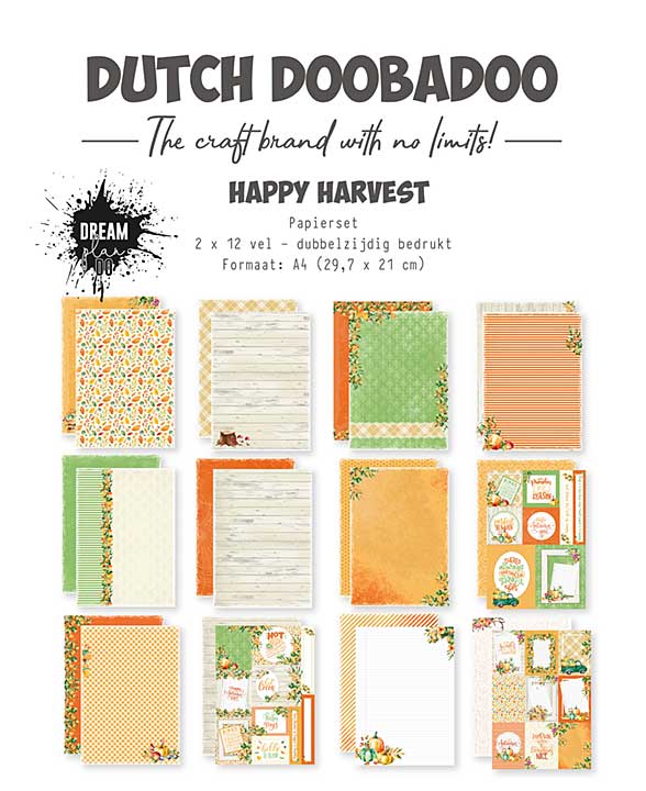 Dutch Doobadoo Dream Plan Do Happy Harvest A4 Paper Pack