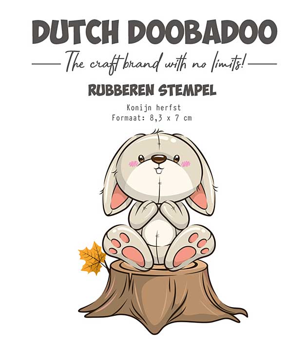 Dutch Doobadoo Rubber Stamp Rabbit Fall