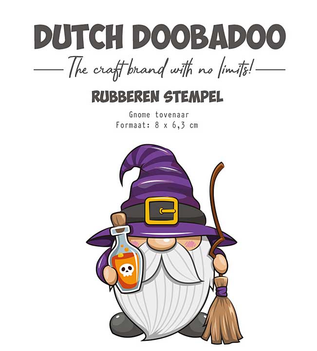 Dutch Doobadoo Rubber Stamp Gnome Wizard