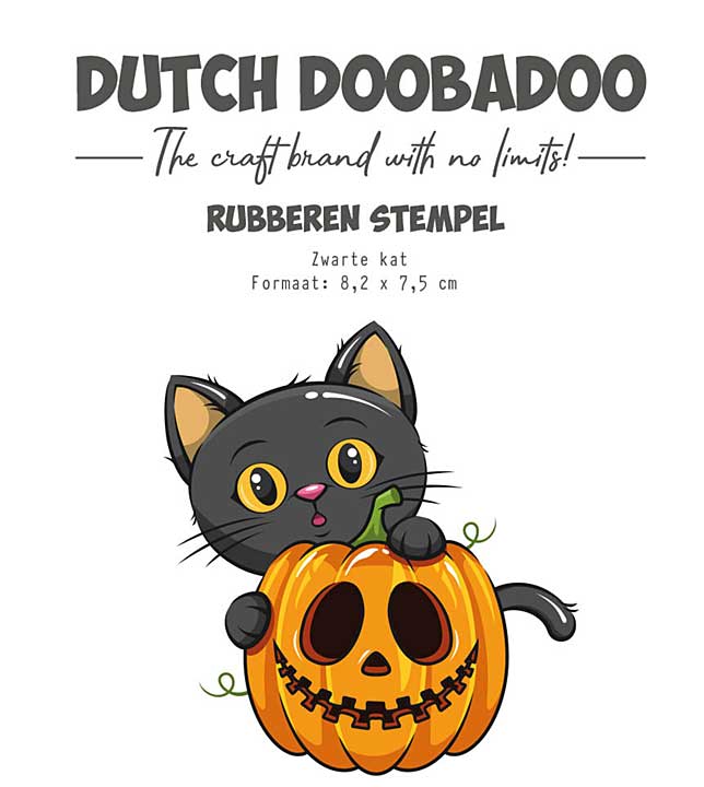 SO: Dutch Doobadoo Rubber Stamp Black Cat