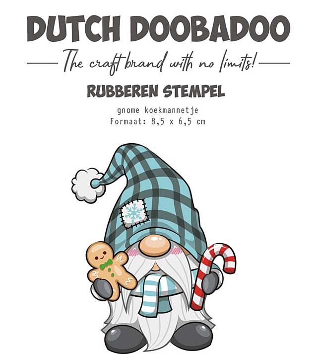 SO: Dutch Doobadoo Rubber Stamp Gnome Gingerbread Man