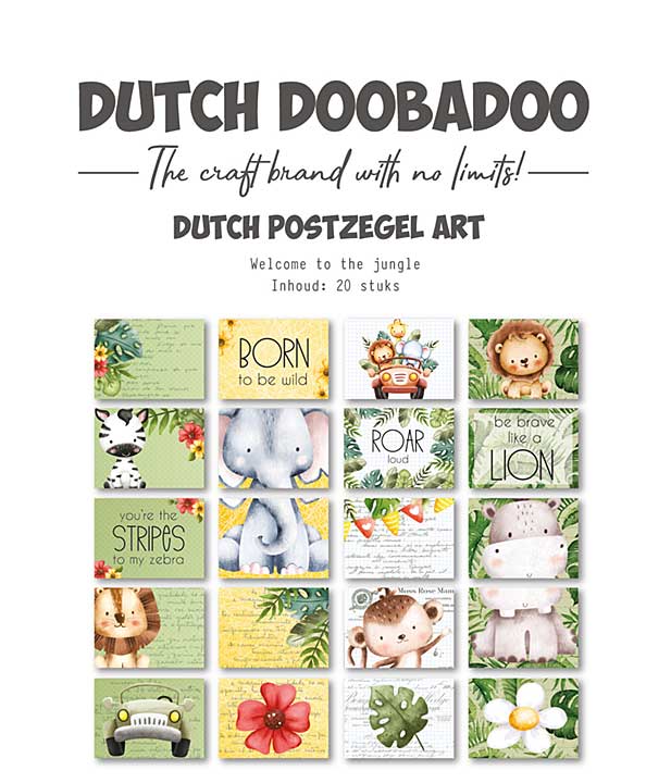 Dutch Doobadoo Dutch Postzegel Art A6 Welcome to the Jungle (20pcs)