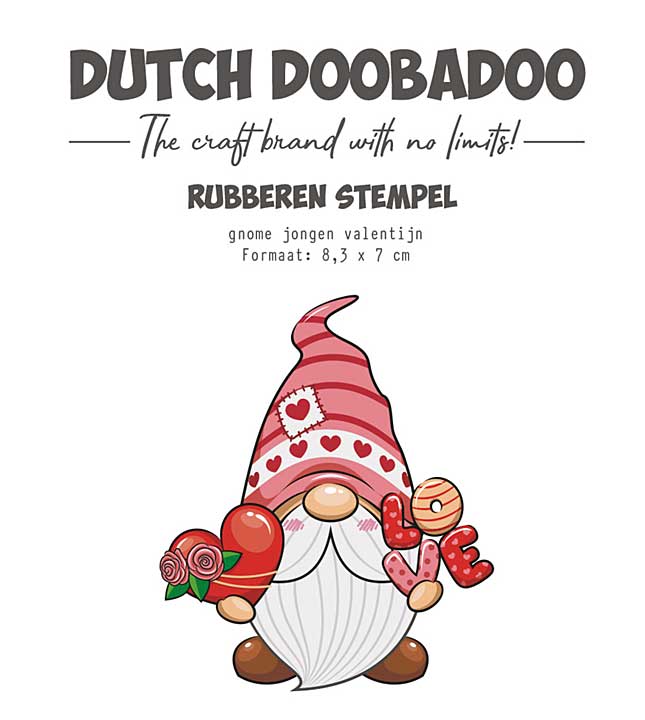 SO: Dutch Doobadoo Rubber Stamp Gnome Jongen Valentijn (497.004.030)