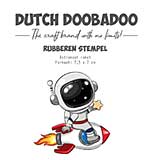Dutch Doobadoo Outer Space Rubber Stamp A7 Astronaut Raket