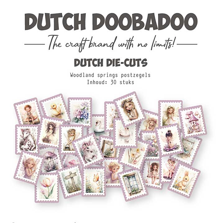 Dutch Doobadoo Woodland Springs Dutch Die-Cuts Spring Poststamps (30pcs)
