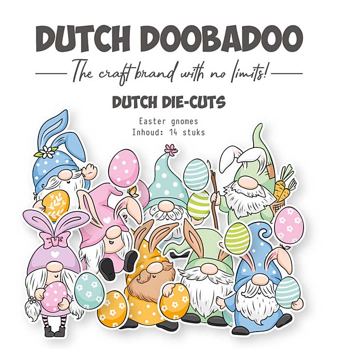 Dutch Doobadoo Happy Easter Die-cuts Easter Gnomes (14pcs)