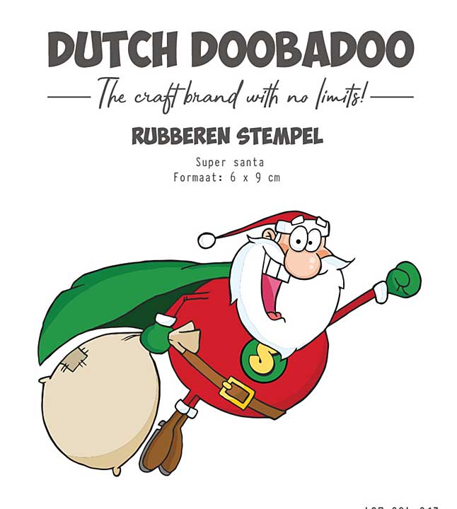 Dutch Doobadoo Rubber Stamp Super Santa