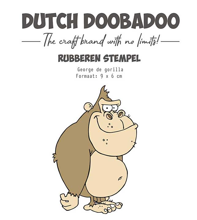 Dutch Doobadoo Rubber Stamp George the Gorilla