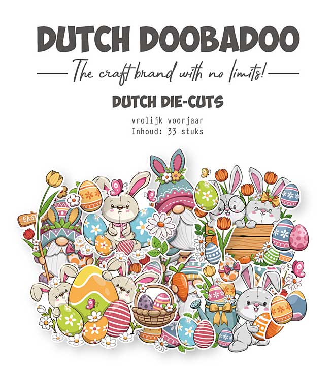 Dutch Doobadoo Die-Cuts A7 Vrolijk Voorjaar (33pcs)