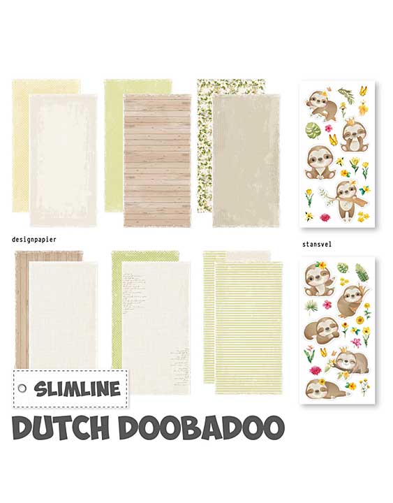 Dutch Doobadoo Crafty Paper Slimline Sloths