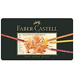 SO: Faber Castell - 36 Polychromos Colour Crayons in Metal Box