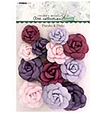 Studio Light Paper Flowers 12pk - Nr. 03, Purples & Pink
