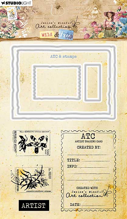 SO: Studio Light Wild and Free Stamp and Dies ATC and Stamps