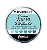 Studio Light Blues Essentials Washi Die-cut Stickers
