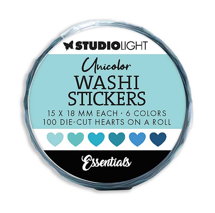 Studio Light Blues Essentials Washi Die-cut Stickers