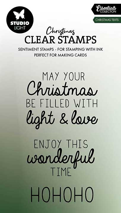 Studio Light Christmas Texts Christmas Essentials Clear Stamp