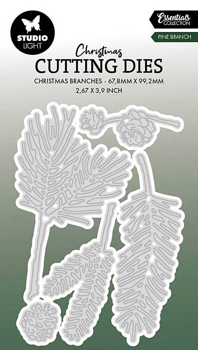 Studio Light Pine Branch Christmas Essentials Cutting Dies