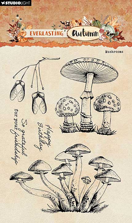 Studio Light Everlasting Autumn Clear Stamp Mushrooms