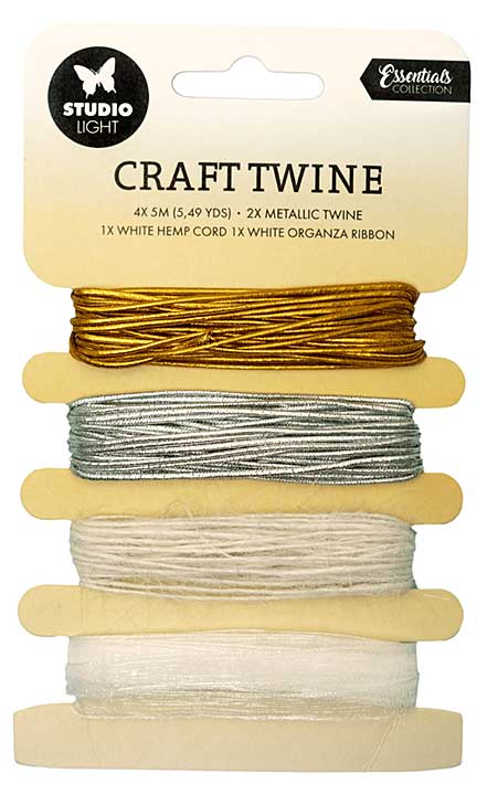 Studio Light Craft Twine - Metallic TwineHemp CordOrganza Ribbon (4x5m)